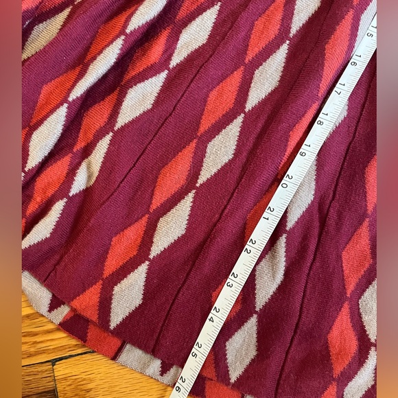 Knit geometric print vintage midi skirt - Picture 4 of 4